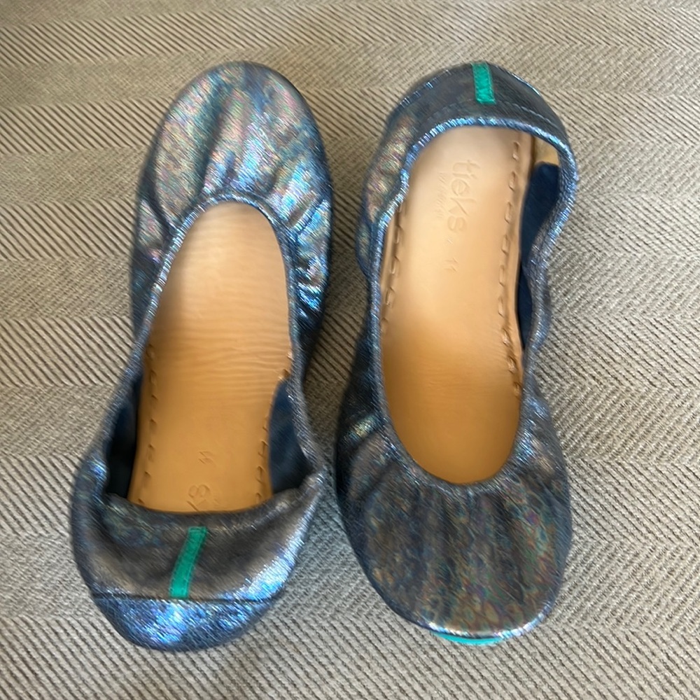 Tieks metallic  moonstruck flats size 11